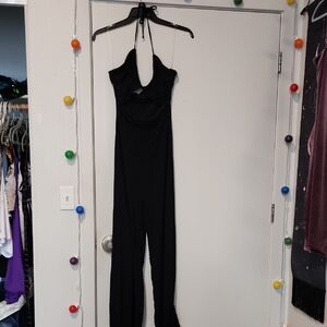 Elegant Black Halter Jumpsuit